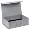 Подарочная коробка, размер 39*26,3*11 см, Solution Prestige Big Case Linen с магнитным клапаном и ручкой , с EVA ложементом 36,8*25,1*4 см под индивидуальную вырубку, серебристая (Изображение 3)