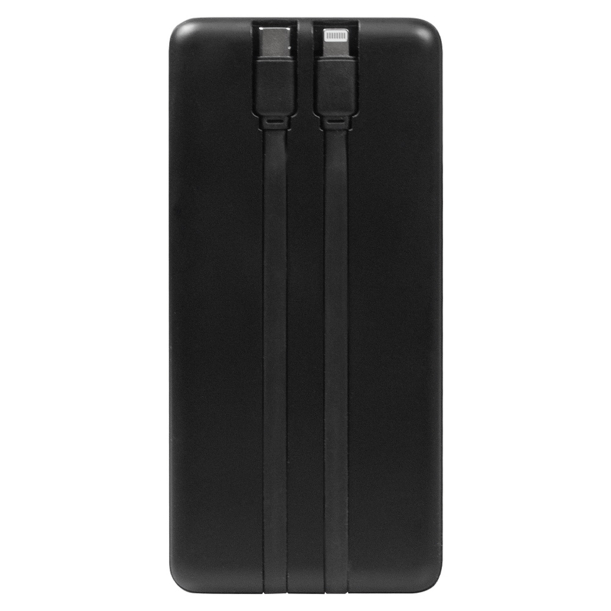 Внешний аккумулятор (powerbank) «Stream 20», 20 000 mAH, с двумя зарядными шнурами,  22,5W (Ватт)  super fast charge, Power Delivery (PD) 25.5W (dfnn), c цифровым дисплеем для контроля заряда, черный (Изображение 4)