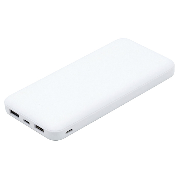Внешний аккумулятор (powerbank) «Amper», 10 000 mAH, 5V 2.0 A, белый (Изображение 1)