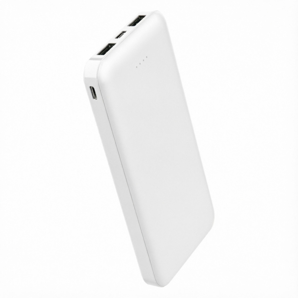 Внешний аккумулятор (powerbank) «Amper», 10 000 mAH, 5V 2.0 A, белый (Изображение 5)