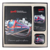 Набор подарочный Solution Prestige Trio Print Sample "Железные дороги" (Ежедневник, аккумулятор, зарядный кабель), черный (Изображение 1)