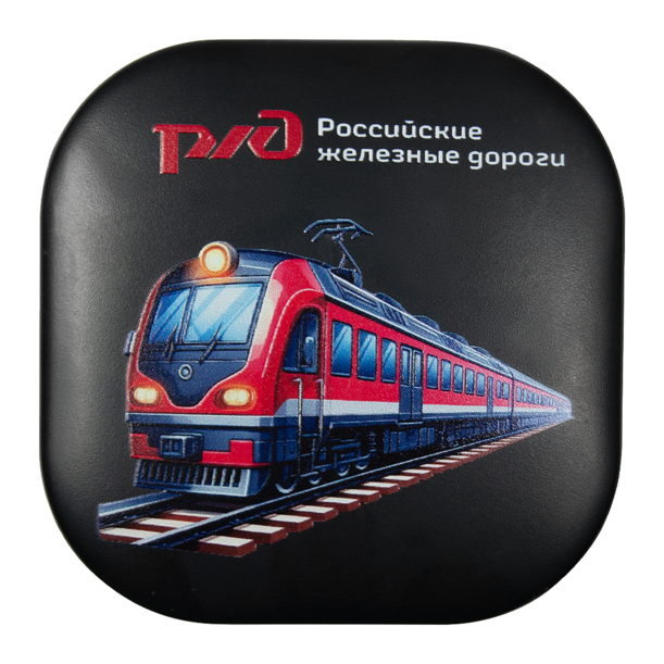 Набор подарочный Solution Prestige Trio Print Sample "Железные дороги" (Ежедневник, аккумулятор, зарядный кабель), черный (Изображение 5)