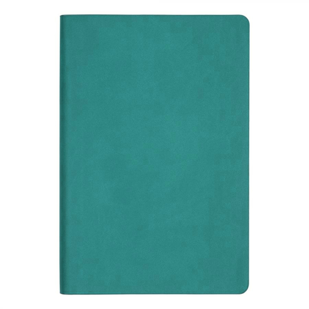 Ежедневник Flexy Soft Touch Latte А5, бирюзовый, недатированный, в гибкой обложке (Изображение 2)