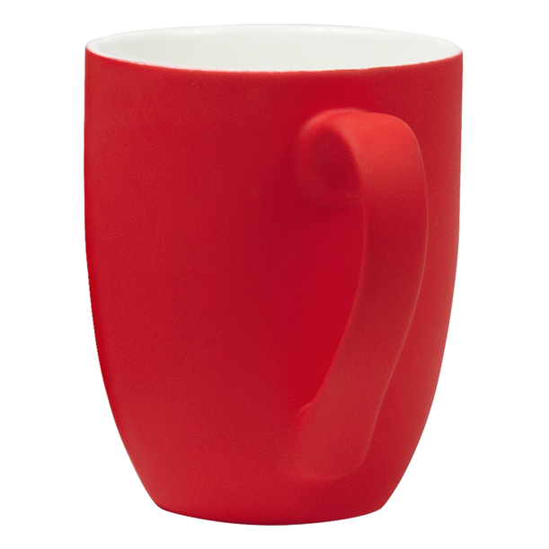 Кружка фарфоровая Cassa Grande Сlassic Soft софт тач с дефектами, красная, 350 мл (Изображение 2)