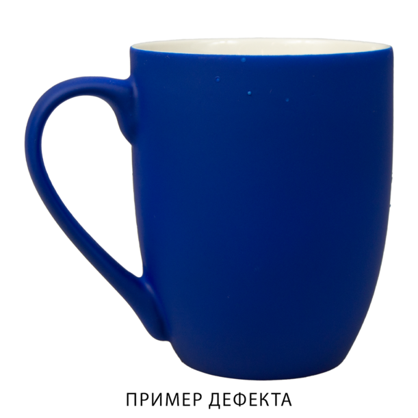 Кружка фарфоровая Cassa Grande Сlassic Soft софт тач с дефектами, серая, 350 мл (Изображение 3)