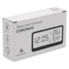 Часы настольные Chronos Print Sample с термометром и гигрометром, с ж/к дисплеем, черные (Изображение 5)