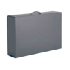 Коробка складная подарочная, 37x25x10cm, кашированный картон, серый (Изображение 1)