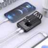 Внешний аккумулятор (powerbank) «Lumen», софт тач, 10 000 mAH, с тремя зарядными шнурами, 22,5W super fast charge, Power Delivery (PD) 20W (dfnn), QC3.0, черный (Изображение 6)