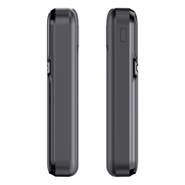 Внешний аккумулятор (powerbank) «Lumen», софт тач, 10 000 mAH, с тремя зарядными шнурами, 22,5W super fast charge, Power Delivery (PD) 20W (dfnn), QC3.0, черный (Изображение 3)