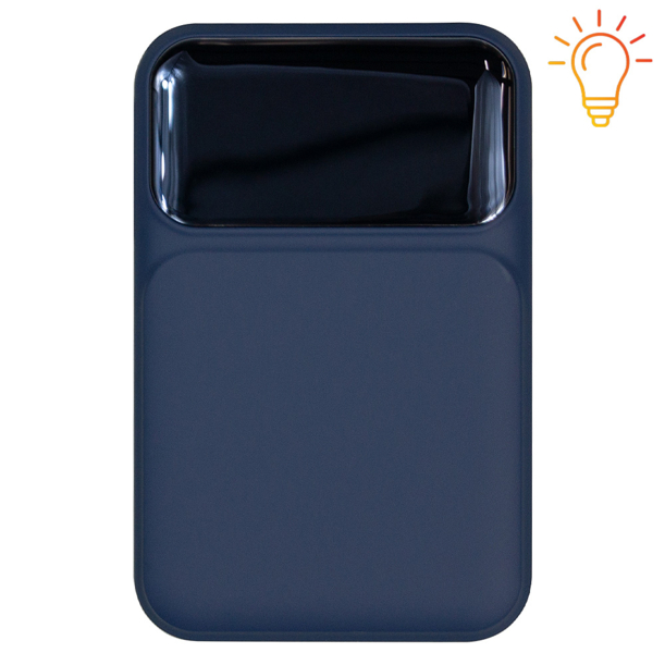 Внешний аккумулятор (powerbank) «Lumen», софт тач, 10 000 mAH, с тремя зарядными шнурами, 22,5W super fast charge, Power Delivery (PD) 20W (dfnn), QC3.0, темно-синий (Изображение 1)