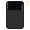 Внешний аккумулятор (powerbank) «Lumen» Print Sample, софт тач, 10 000 mAH, с тремя зарядными шнурами, 22,5W super fast charge, Power Delivery (PD) 20W (dfnn), QC3.0, черный (Изображение 2)