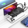Внешний аккумулятор (powerbank) «Nova», 10 000 mAH, с тремя зарядными шнурами, c беспроводным магнитным контактом magsafe до 15W, 22,5W (Ватт) super fast charge, Power Delivery (PD) 20W (dfnn), QC3.0, черный (Изображение 7)
