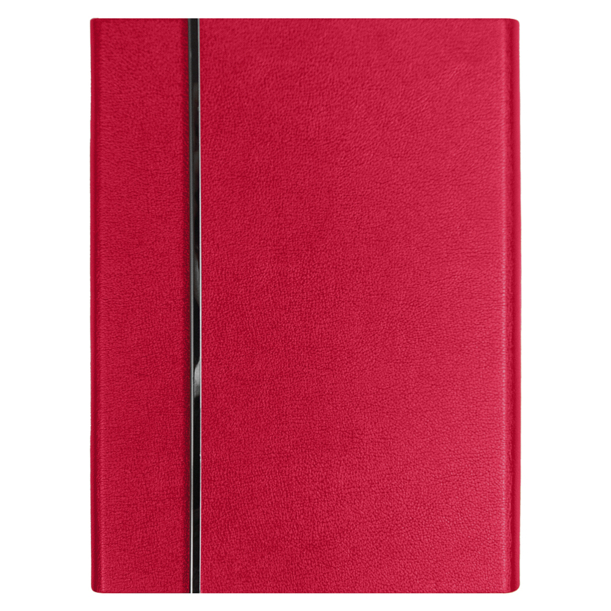 Ежедневник Alfa Bird Petrus A5, красный с неокрашенным срезом, недатированный, в твердой обложке с металлическим элементом (Изображение 1)