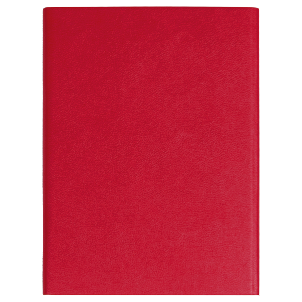 Ежедневник Alfa Bird Petrus A5, красный с неокрашенным срезом, недатированный, в твердой обложке с металлическим элементом (Изображение 5)