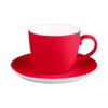 Чайная пара TENDER, 250 мл, красный, фарфор, прорезиненное покрытие (Изображение 1)