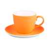Чайная пара TENDER, 250 мл, оранжевый, фарфор, прорезиненное покрытие (Изображение 1)