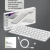 Беспроводная клавиатура Air Keyboard для MAC, Windows, 500 мАч, алюминий (белый) (Изображение 6)