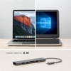 USB Type-C хаб 7-в-1, HDMI, Power Delivery, 2xUSB 3.0, RJ45, microSD/SD (Изображение 4)