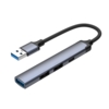USB-хаб USB-A 3.0 + 2xUSB-A 2.0 + USB-C (серый) (Изображение 2)
