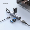 USB-хаб 7 в 1 USB-C - USB-A3.0 + 2хUSB-C + USB-C PD100Вт + HDMI + SD + microSD (серый) (Изображение 4)
