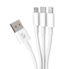 Дата-кабель 3 в 1: micro USB, USB-C, Ligthning, 1.2м (белый) (Изображение 2)