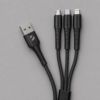 Дата-кабель Armor 3 в 1: micro USB, USB-C, Ligthning, 1.2м (черный) (Изображение 1)
