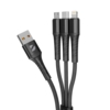 Дата-кабель Armor 3 в 1: micro USB, USB-C, Ligthning, 1.2м (черный) (Изображение 2)