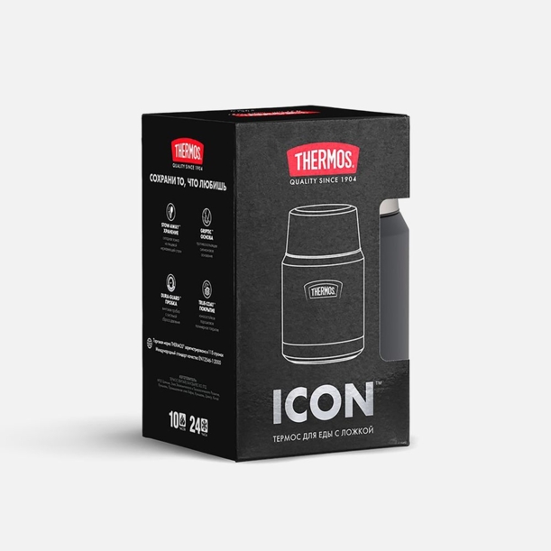 Термос для еды Icon 470, черный (Изображение 9)