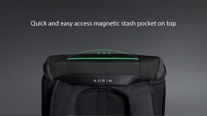 Рюкзак KORIN ClickPack X 45х32х15,5 см, с клапаном, черный (Изображение 16)