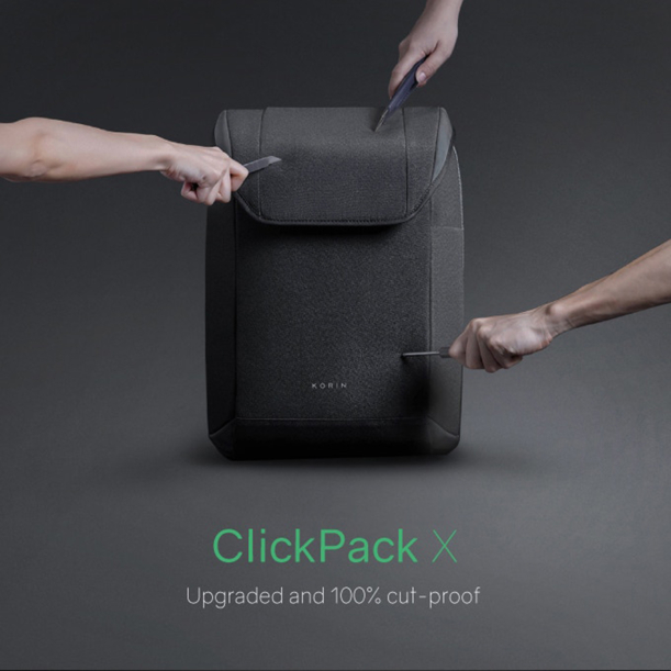 Рюкзак KORIN ClickPack X 45х32х15,5 см, с клапаном, черный (Изображение 22)