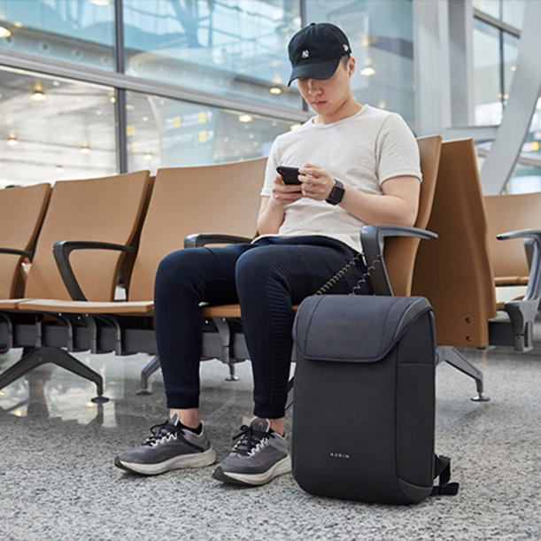 Рюкзак KORIN ClickPack X 45х32х15,5 см, с клапаном, черный (Изображение 25)