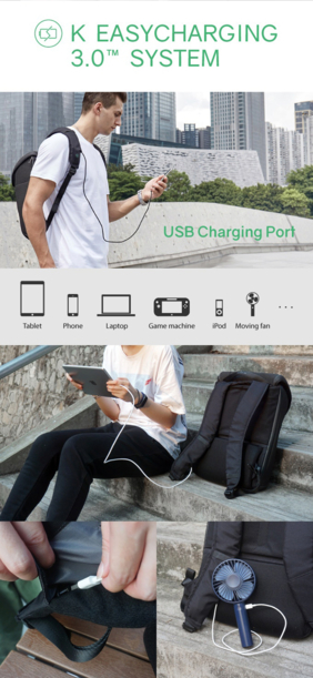 Рюкзак KORIN ClickPack X 45х32х15,5 см, с клапаном, черный (Изображение 36)