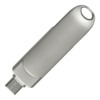 Флеш накопитель USB 3.0 + TYPE C Cupertino, металл, серебристый матовый, 32 GB (Изображение 3)