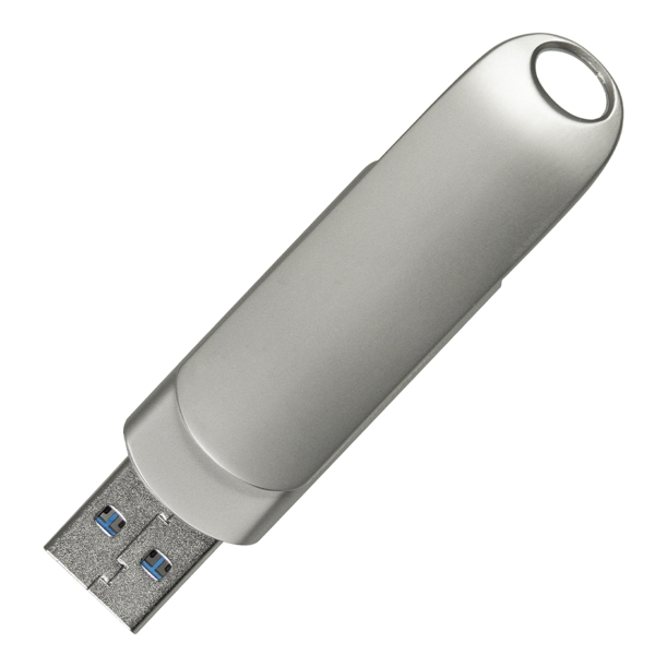 Флеш накопитель USB 3.0 + TYPE C Cupertino, металл, серебристый матовый, 32 GB (Изображение 2)
