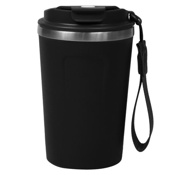 Термокружка Zencup вакуумная, стальная, 380 мл, черная (Изображение 1)