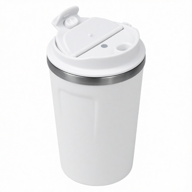 Термокружка Zencup вакуумная, стальная, 380 мл, белая (Изображение 3)