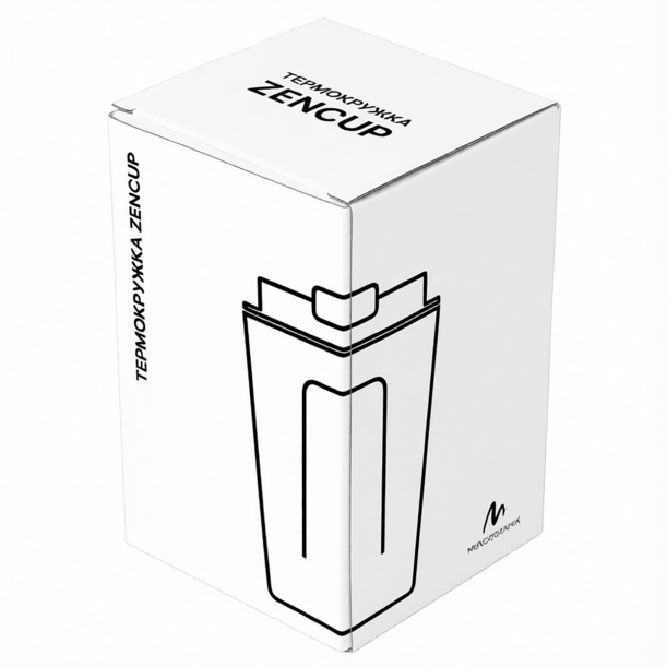 Термокружка Zencup вакуумная, стальная, 380 мл, белая (Изображение 6)