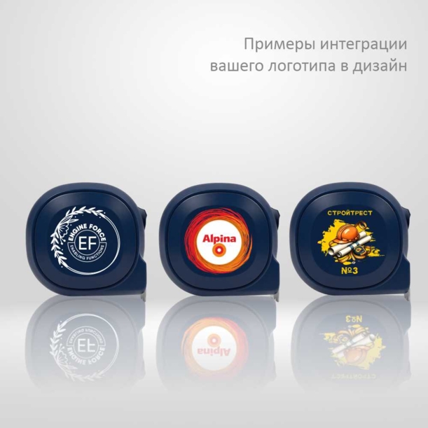 Рулетка Tools  Carpenter 3 метра, пластиковая, с ремешком, темно-синяя (Изображение 3)