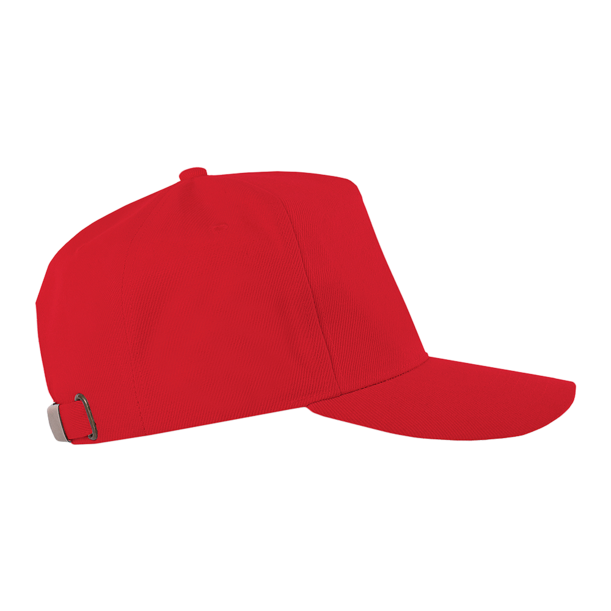 Бейсболка STAN 5 клиньев полиэстер 280, 20 (Красный) (Изображение 4)