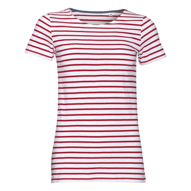Футболка Miles Women белая с красным, размер XL (Изображение 1)