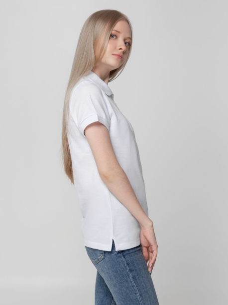 Рубашка поло женская Virma lady, белая, размер XXL (Изображение 6)