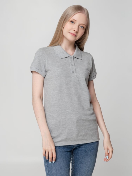 Рубашка поло женская Virma lady, серый меланж, размер XXL (Изображение 5)
