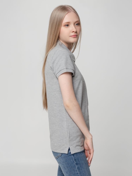Рубашка поло женская Virma lady, серый меланж, размер XXL (Изображение 6)