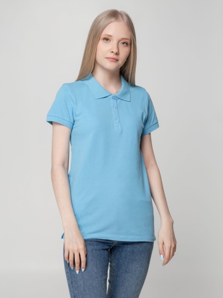 Рубашка поло женская Virma lady, голубая, размер XXL (Изображение 5)