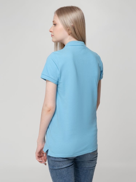 Рубашка поло женская Virma lady, голубая, размер XXL (Изображение 7)