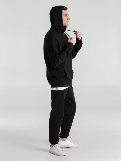 Толстовка с капюшоном унисекс Hoodie, черная, размер L (Изображение 8)
