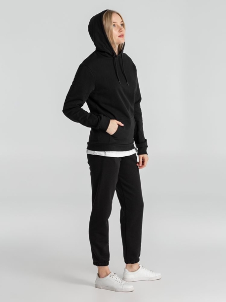 Толстовка с капюшоном унисекс Hoodie, черная, размер L (Изображение 12)
