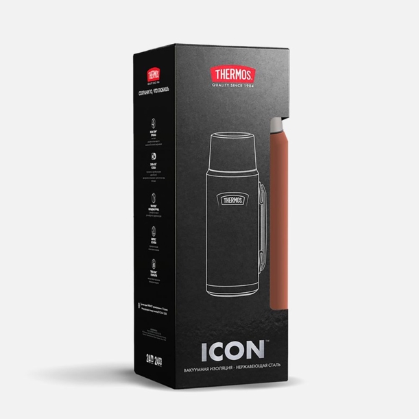 Термос Icon 1200, коричневый (Изображение 10)