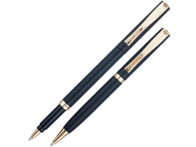 Набор «ПАРА (PEN&amp;PEN)»: ручка шариковая, ручка-роллер (черный) (Изображение 1)