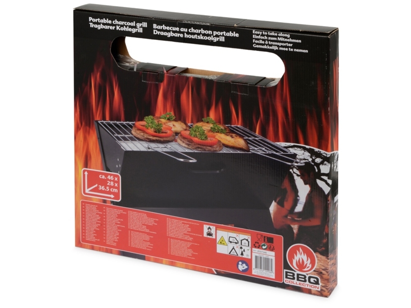 Складной переносной мангал для BBQ «Mangal» (черный) (Изображение 2)